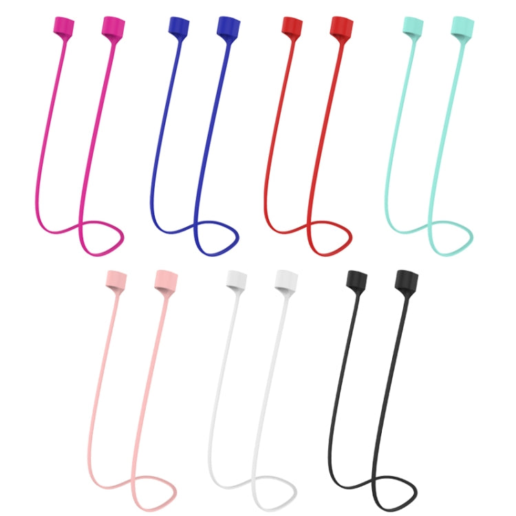 For AirPods Pro 2 Bluetooth Headset Anti-lost Rope Magnetic Silicone Lanyard(Rose Red) - Anti-lost & Holder by buy2fix | Online Shopping UK | buy2fix