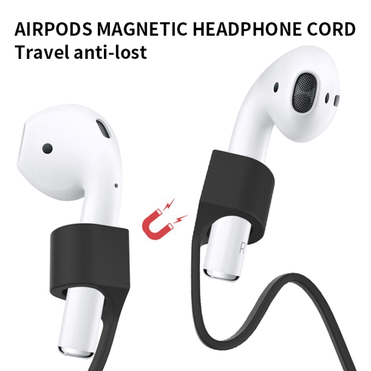 For AirPods Pro 2 Bluetooth Headset Anti-lost Rope Magnetic Silicone Lanyard(Rose Red) - Anti-lost & Holder by buy2fix | Online Shopping UK | buy2fix