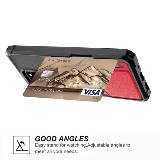 For Samsung Galaxy S20 Ultra ZM02 Card Slot Holder Phone Case(Red) by buy2fix