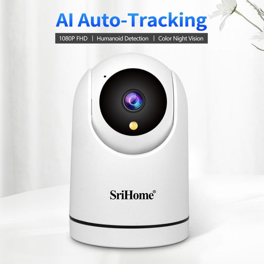 SriHome SH042 2.0MP 1080P HD AI WiFi Pan-tilt Surveillance Camera(EU Plug) - Wireless Camera by SriHome | Online Shopping UK | buy2fix