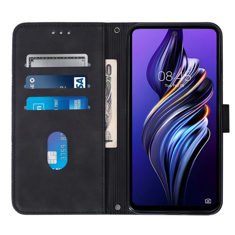 For Tecno Pova 3 LE7 Crossbody 3D Embossed Flip Leather Phone Case(Black) - Tecno Cases by buy2fix | Online Shopping UK | buy2fix