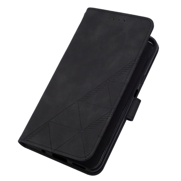 For Tecno Pova 3 LE7 Crossbody 3D Embossed Flip Leather Phone Case(Black) - Tecno Cases by buy2fix | Online Shopping UK | buy2fix