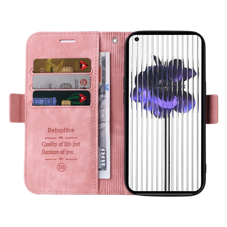 For Nothing Phone 1 BETOPNICE Dual-side Buckle Leather Phone Case(Pink) - More Brand by BETOPNICE | Online Shopping UK | buy2fix