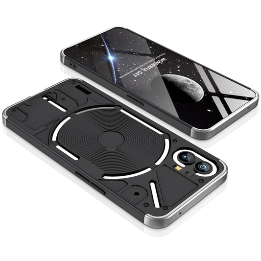 For Nothing Phone 1 GKK Three Stage Splicing Full Coverage PC Phone Case(Black Silver) - Nothing Cases by GKK | Online Shopping UK | buy2fix