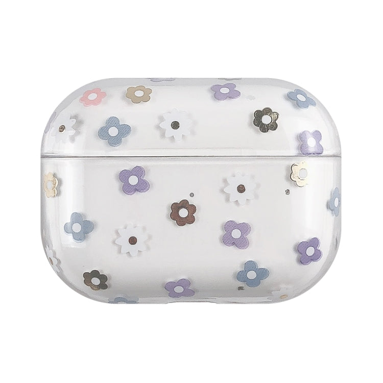 For AirPods Pro 2 Bronzing Fruit Pattern PC Earphone Hard Protective Case(Colorful Flowers) - For AirPods Pro 2 by buy2fix | Online Shopping UK | buy2fix