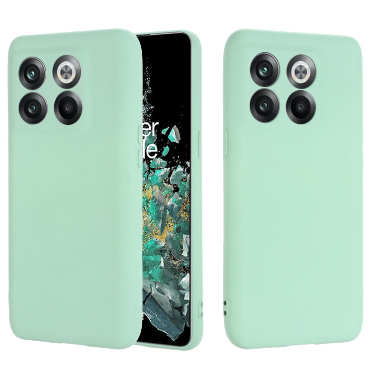 For OnePlus 10T 5G / ACE Pro Pure Color Liquid Silicone Shockproof Phone Case(Green) - OnePlus Cases by buy2fix | Online Shopping UK | buy2fix