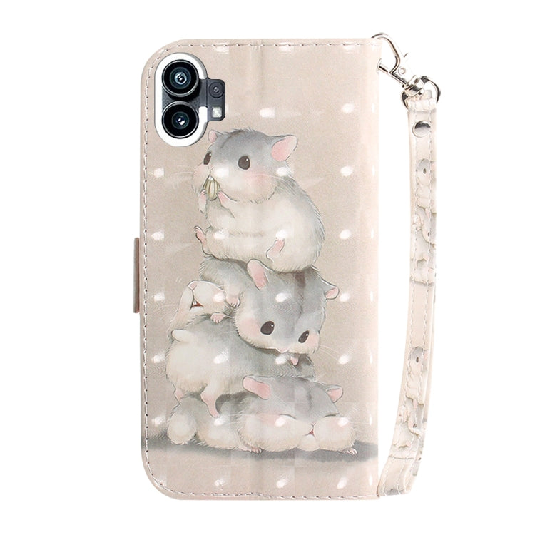 For Nothing Phone 1 3D Colored Horizontal Flip Leather Phone Case(Squirrels) - Nothing Cases by buy2fix | Online Shopping UK | buy2fix