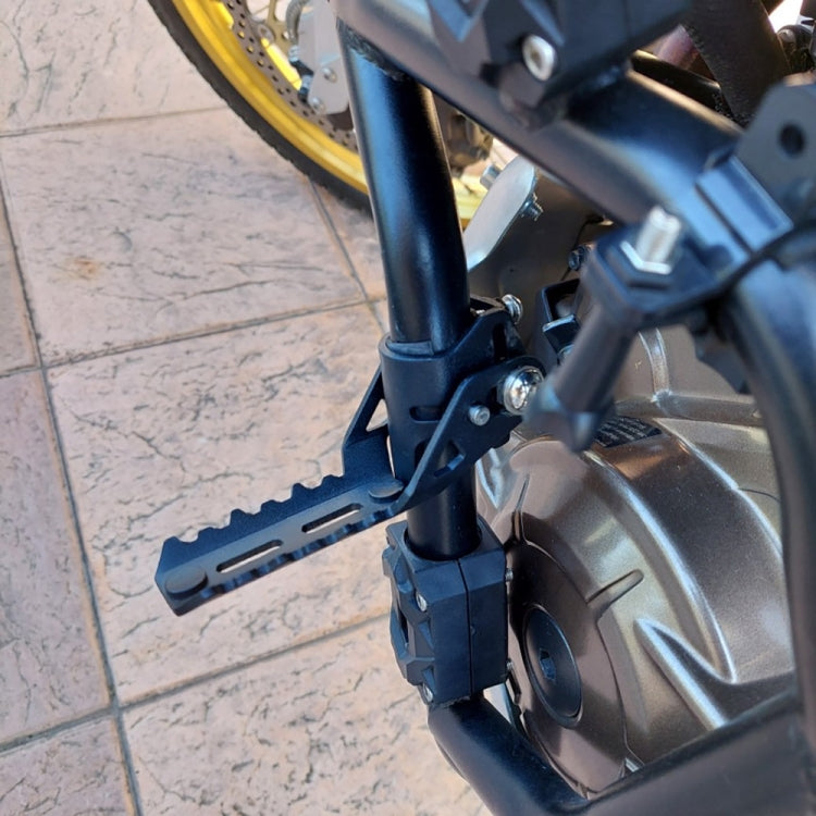 For BMW R1250GS R1200 GS ADV Motorcycle 22-25mm Front Folding Foot Pegs Footrests Clamps(Black) - Others by buy2fix | Online Shopping UK | buy2fix