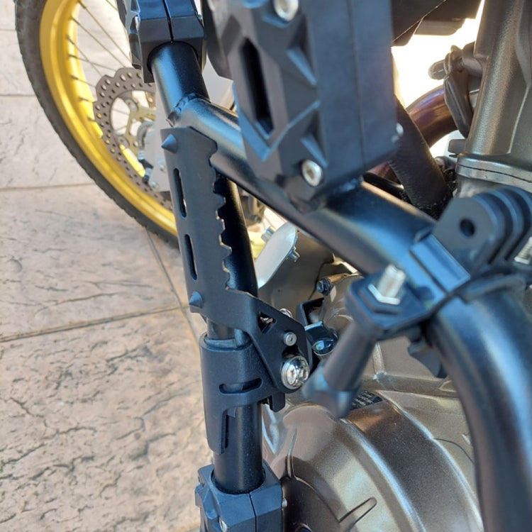For BMW R1250GS R1200 GS ADV Motorcycle 22-25mm Front Folding Foot Pegs Footrests Clamps(Black) - Others by buy2fix | Online Shopping UK | buy2fix