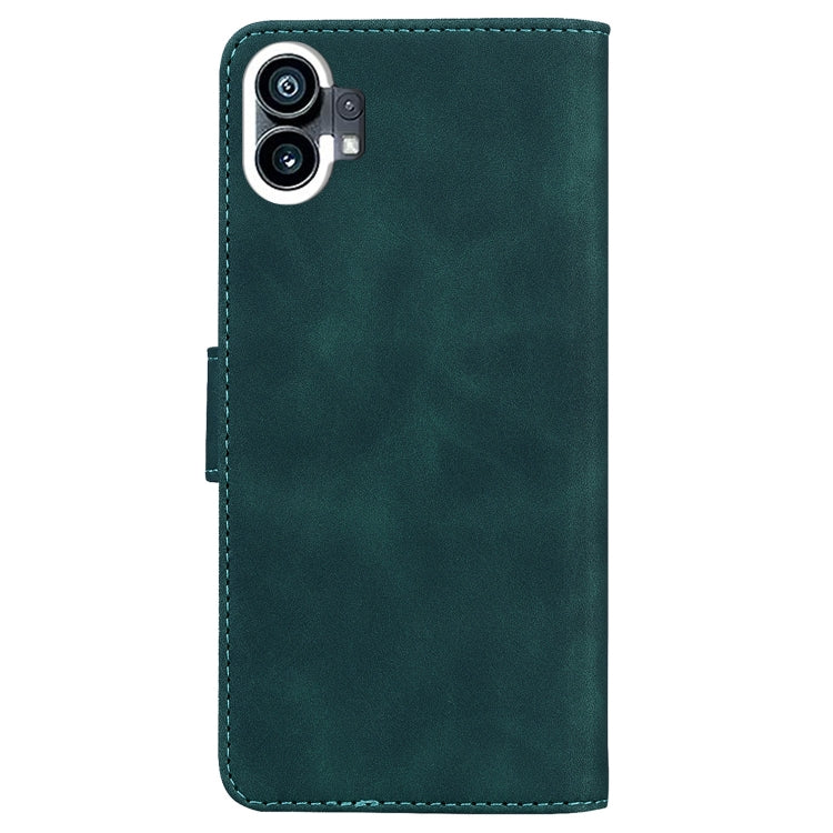 For Nothing Phone 1 Skin Feel Pure Color Flip Leather Phone Case(Green) - Nothing Cases by buy2fix | Online Shopping UK | buy2fix