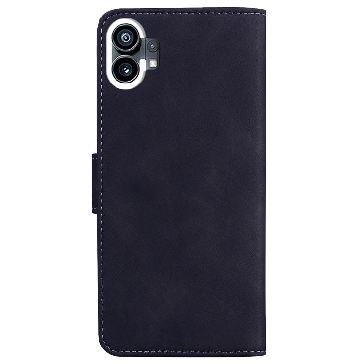 For Nothing Phone 1 Skin Feel Pure Color Flip Leather Phone Case(Black) - Nothing Cases by buy2fix | Online Shopping UK | buy2fix