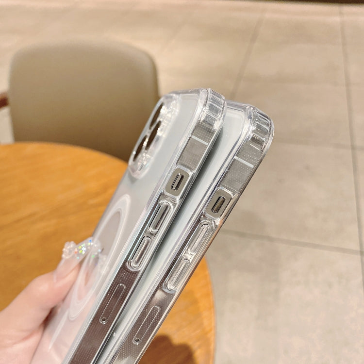 For iPhone 14 MagSafe Magnetic Clear Acrylic TPU Case(Transparent) - iPhone 14 Cases by buy2fix | Online Shopping UK | buy2fix