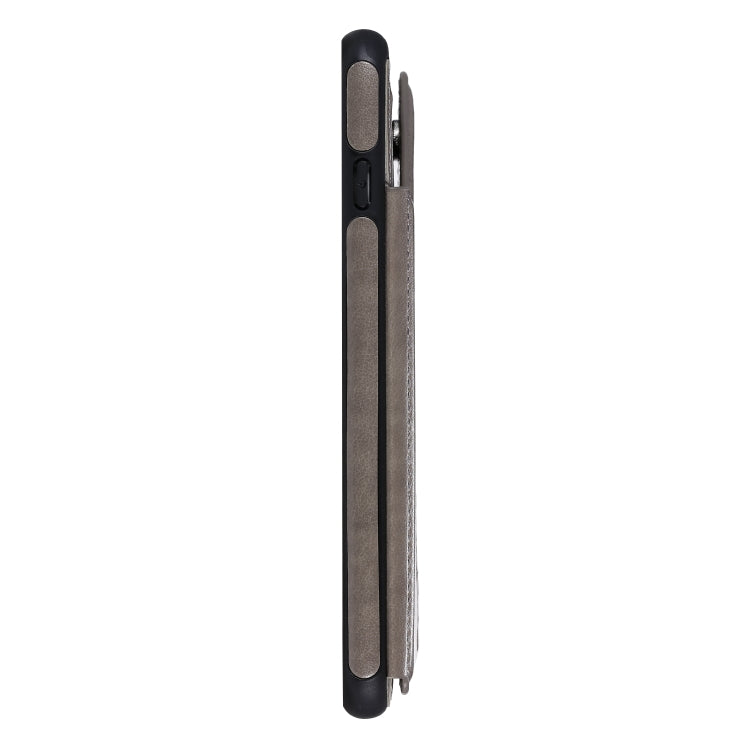 For iPhone 6s / 6 Skull Head Embossing Pattern Shockproof Protective Case with Holder & Card Slots & Wallet(Grey) - More iPhone Cases by buy2fix | Online Shopping UK | buy2fix