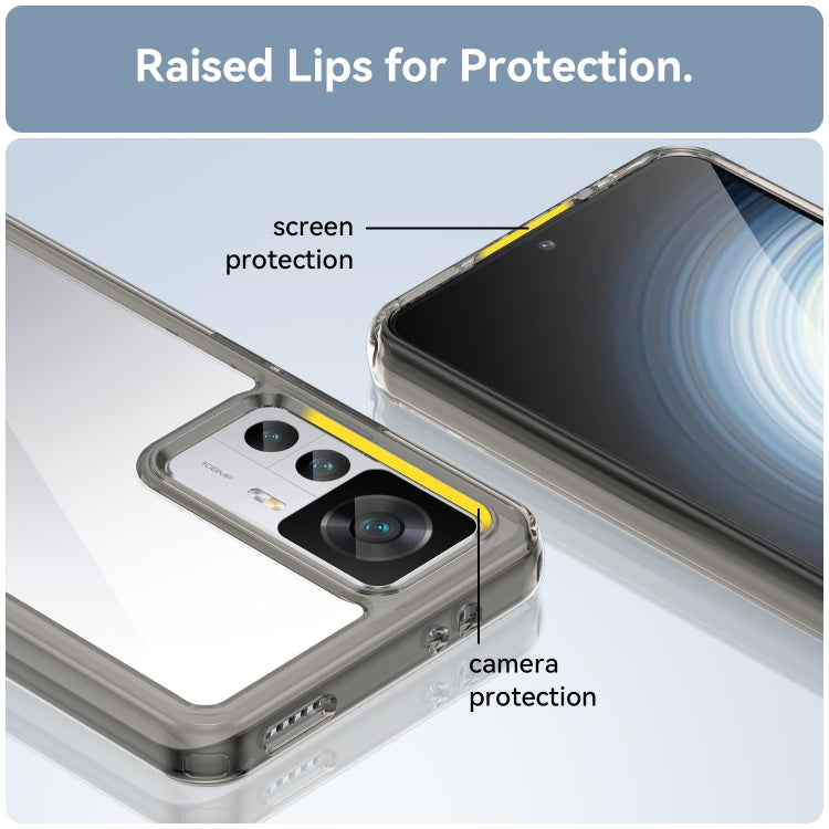 For Xiaomi Redmi K50 Ultra/Xiaomi 12T/Xiaomi 12T Pro Colorful Series Acrylic + TPU Phone Case(Transparent Grey) - Xiaomi Cases by buy2fix | Online Shopping UK | buy2fix