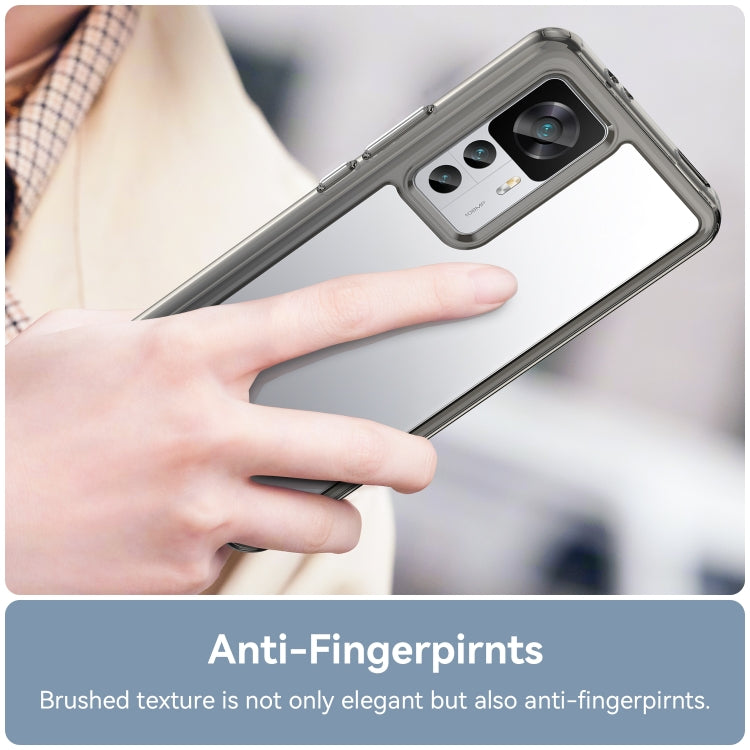 For Xiaomi Redmi K50 Ultra/Xiaomi 12T/Xiaomi 12T Pro Colorful Series Acrylic + TPU Phone Case(Transparent Grey) by buy2fix