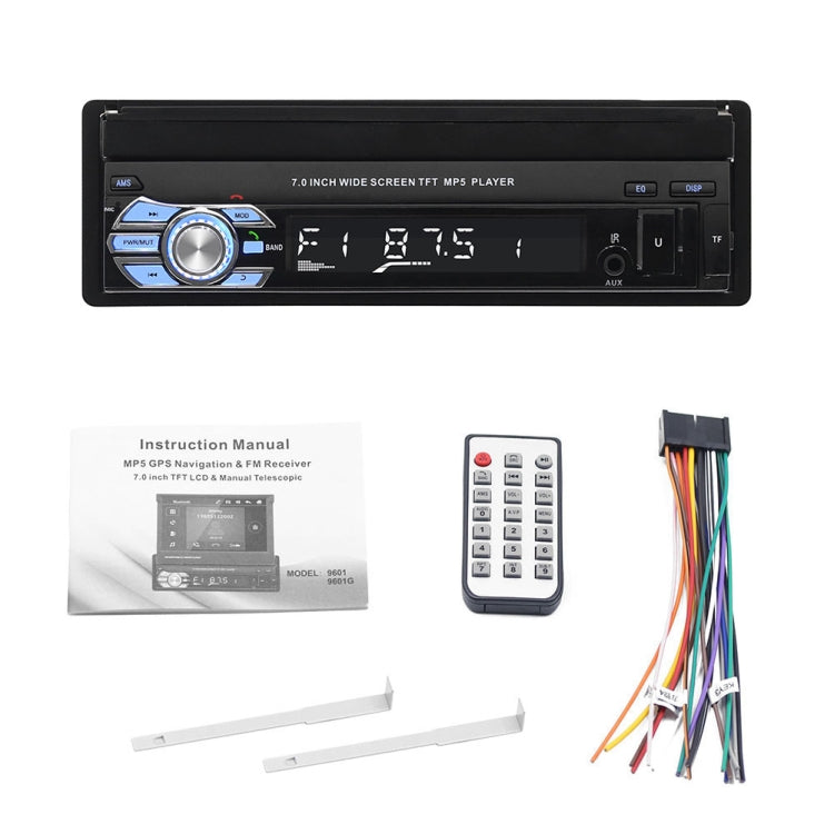 9601 7 inch Car Electric Retractable MP5 Player Supports Bluetooth Hand-free Calling Reverse - Car MP3 & MP4 & MP5 by buy2fix | Online Shopping UK | buy2fix