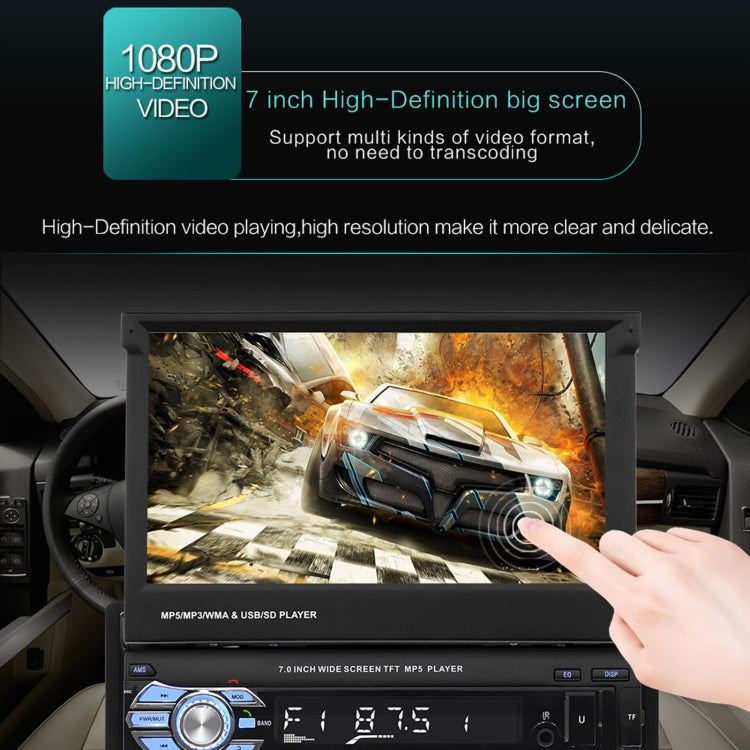9601 7 inch Car Electric Retractable MP5 Player Supports Bluetooth Hand-free Calling Reverse - Car MP3 & MP4 & MP5 by buy2fix | Online Shopping UK | buy2fix