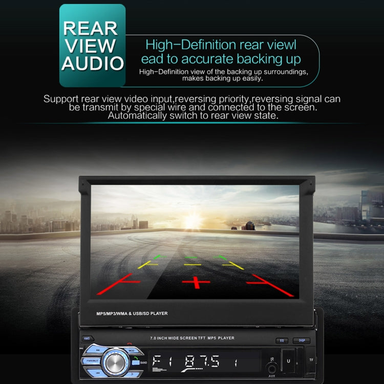 9601 7 inch Car Electric Retractable MP5 Player Supports Bluetooth Hand-free Calling Reverse - Car MP3 & MP4 & MP5 by buy2fix | Online Shopping UK | buy2fix