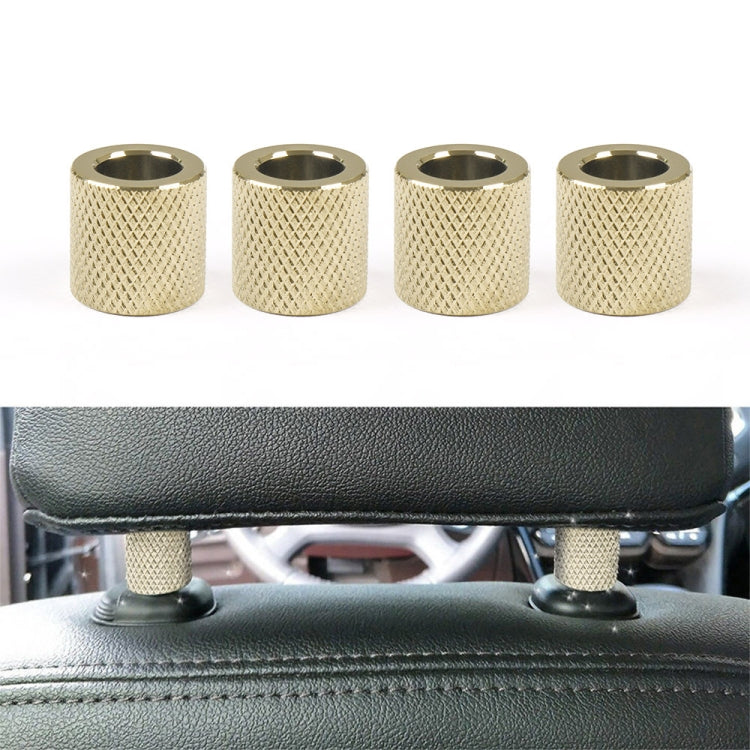 4 in 1 Car Seat Headrest Collars Rings Decor(Gold) - Decoration Rings by buy2fix | Online Shopping UK | buy2fix