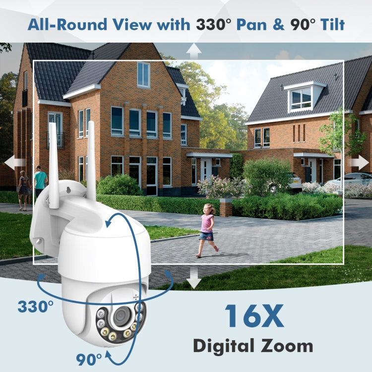 QX59 1920 x 1080P HD 2MP Wireless WiFi Smart Surveillance Camera Support Night Vision & Motion Detection & Two-way Audio & TF Card, Specification:UK Plug - Wireless Camera by buy2fix | Online Shopping UK | buy2fix