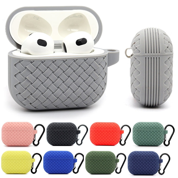 For AirPods Pro Weave Texture TPU Protective Case(Grey) by buy2fix