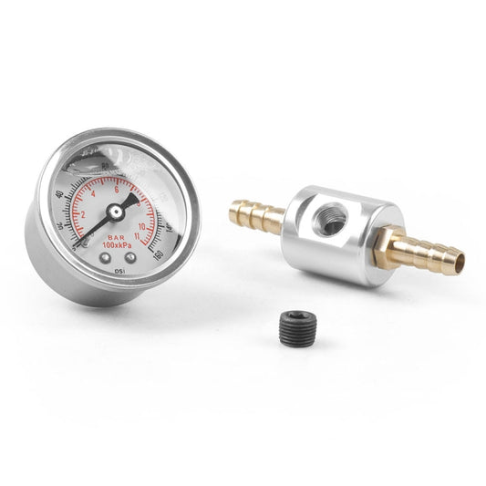 Universal Car 1/8 NPT 0-160 psi Fuel Pressure Gauge with Adaptor - Car Modification by buy2fix | Online Shopping UK | buy2fix