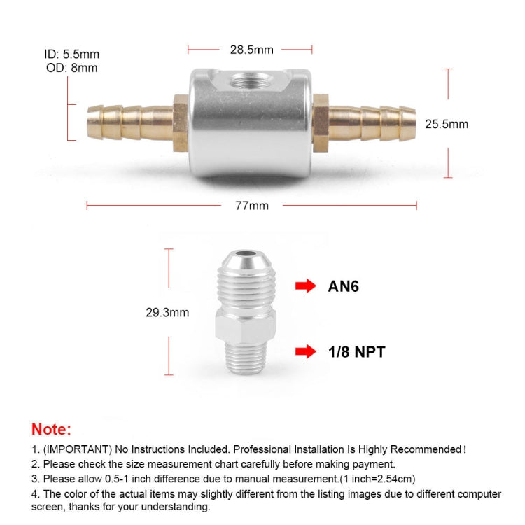 Universal Car 1/8 NPT 0-160 psi Fuel Pressure Gauge with Adaptor - Car Modification by buy2fix | Online Shopping UK | buy2fix