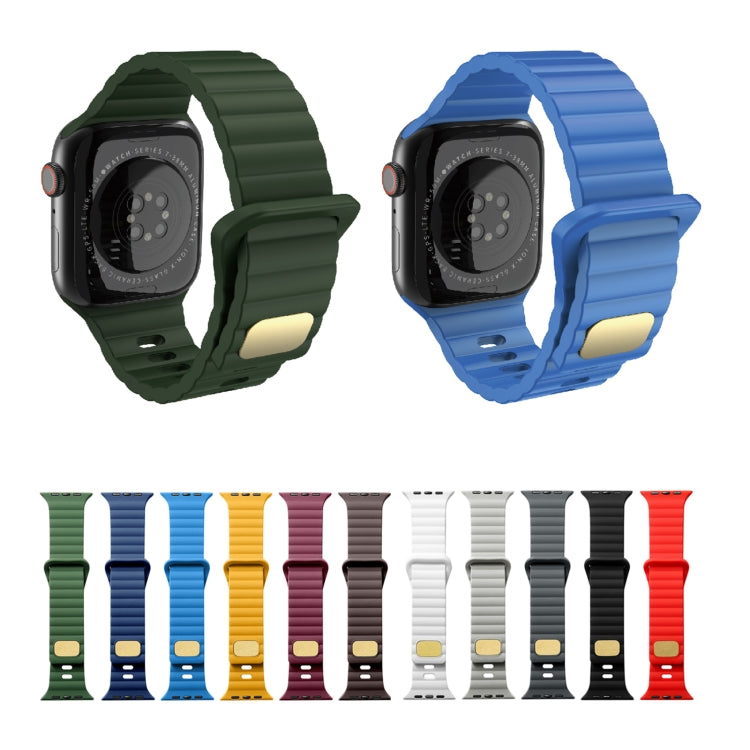 Breathable Skin-friendly Silicone Watch Band For Apple Watch Ultra 49mm / Series 8&7 45mm / SE 2&6&SE&5&4 44mm / 3&2&1 42mm(Black) - Watch Bands by buy2fix | Online Shopping UK | buy2fix