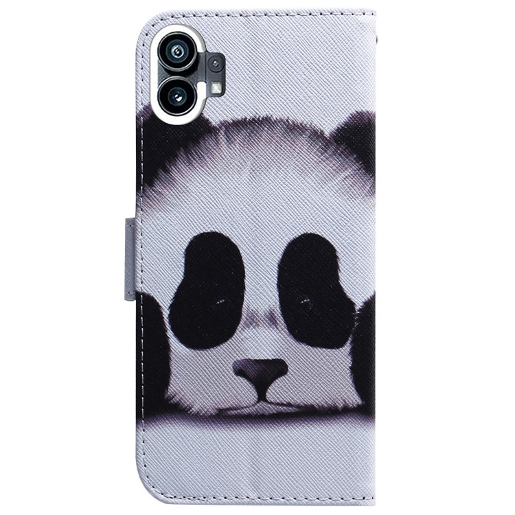For Nothing Phone 1 Coloured Drawing Leather Phone Case(Panda) - Nothing Cases by buy2fix | Online Shopping UK | buy2fix