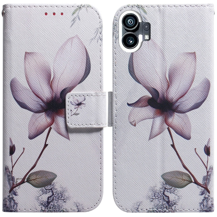 For Nothing Phone 1 Coloured Drawing Leather Phone Case(Magnolia) - Nothing Cases by buy2fix | Online Shopping UK | buy2fix