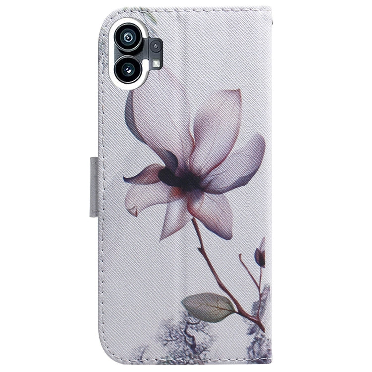 For Nothing Phone 1 Coloured Drawing Leather Phone Case(Magnolia) - Nothing Cases by buy2fix | Online Shopping UK | buy2fix
