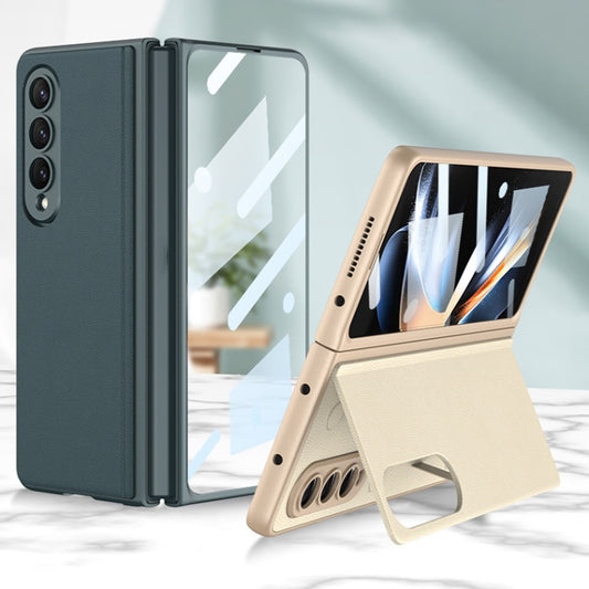 For Samsung Galaxy Z Fold4 GKK Integrated Ultra-thin Folding Leather Phone Case with Stand(Black) by GKK