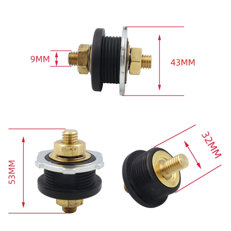 1 Pair Car Battery Charger Studs Battery Terminal Connectors - Booster Cable & Clip by buy2fix | Online Shopping UK | buy2fix