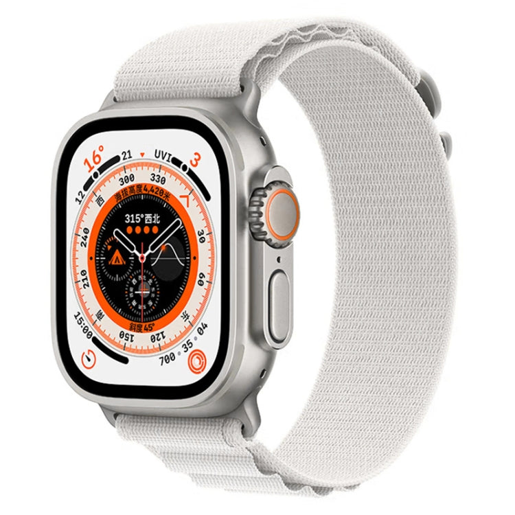 For Apple Watch Ultra 49mm Nylon Watch Band(White) - Watch Bands by buy2fix | Online Shopping UK | buy2fix