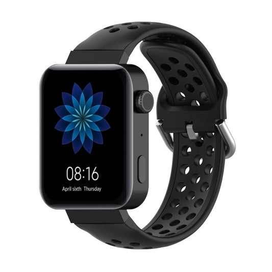 For Xiaomi Watch / Huawei Honor S1 18mm Solid Color Sport Watch Band(Black) by buy2fix