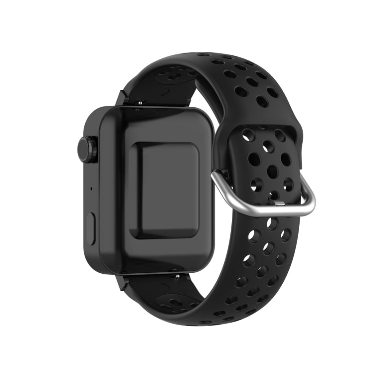 For Xiaomi Watch / Huawei Honor S1 18mm Solid Color Sport Watch Band(Black) - Watch Bands by buy2fix | Online Shopping UK | buy2fix