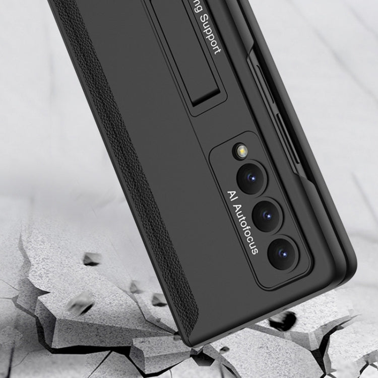 For Samsung Galaxy Z Fold4 GKK Magnetic Hinged Folding Full Phone Case(Deep Sea Green) by GKK