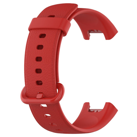 For Xiaomi MI Watch Lite / Redmi Watch Litchi Texture Leather Watch Band(Red) by buy2fix