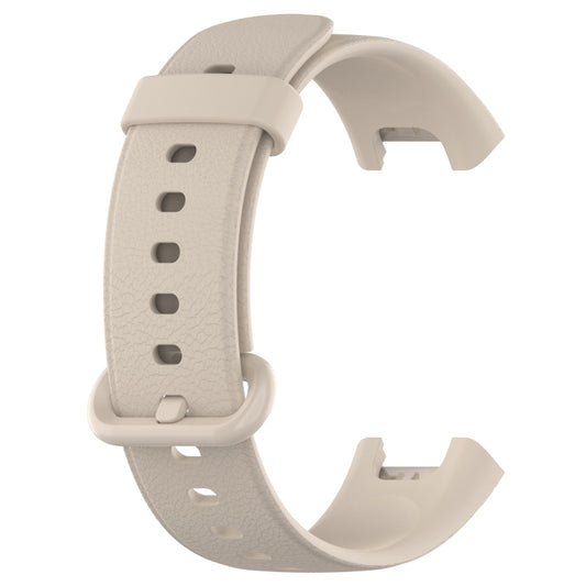 For Xiaomi MI Watch Lite / Redmi Watch Litchi Texture Leather Watch Band(Ivory White) by buy2fix