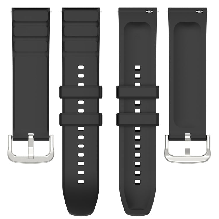 For Amazfit GTR 4 22mm Silicone Watch Band(Black) - Watch Bands by buy2fix | Online Shopping UK | buy2fix