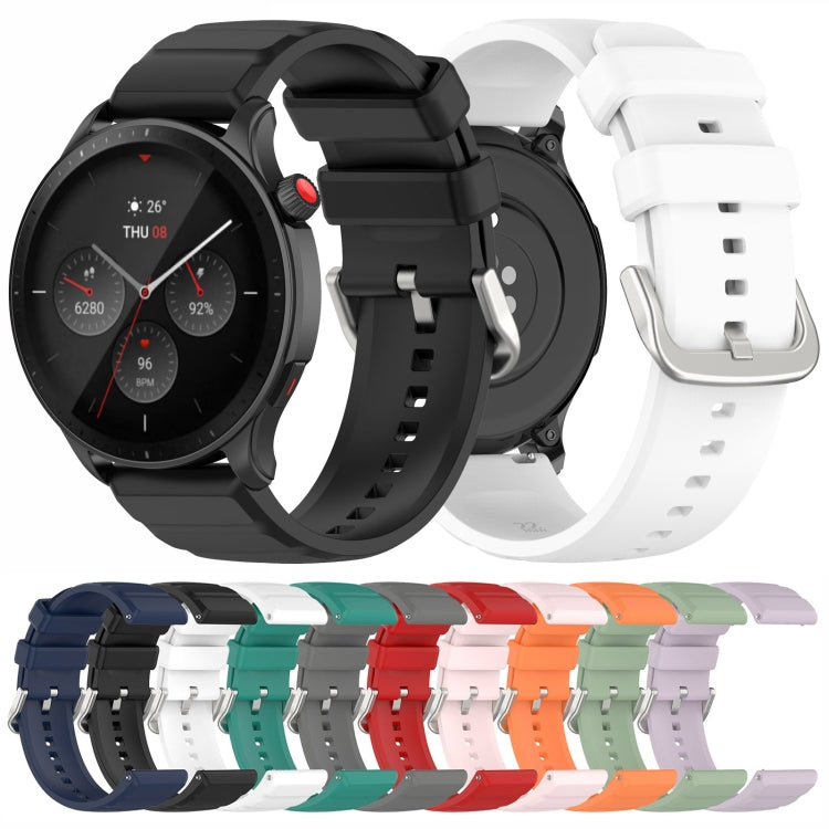 For Amazfit GTR 4 22mm Silicone Watch Band(Black) - Watch Bands by buy2fix | Online Shopping UK | buy2fix