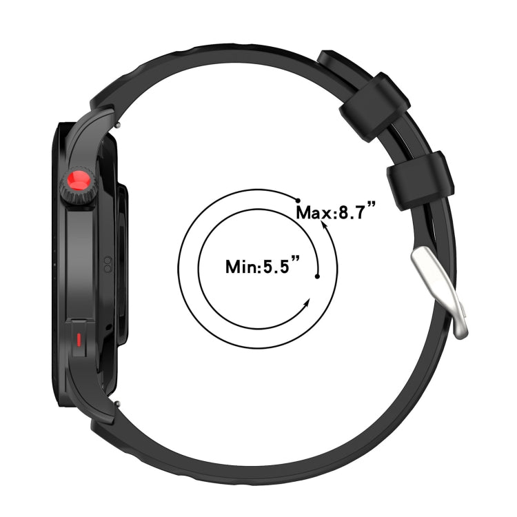 For Amazfit GTR 4 22mm Silicone Watch Band(Black) - Watch Bands by buy2fix | Online Shopping UK | buy2fix