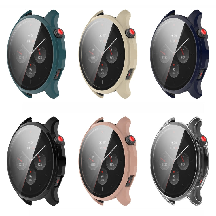 For Amazfit GTR 4 / Amazfit GTR 4 Pro PC + Tempered Glass Integrated Protective Watch Case(Black) - Watch Cases by buy2fix | Online Shopping UK | buy2fix