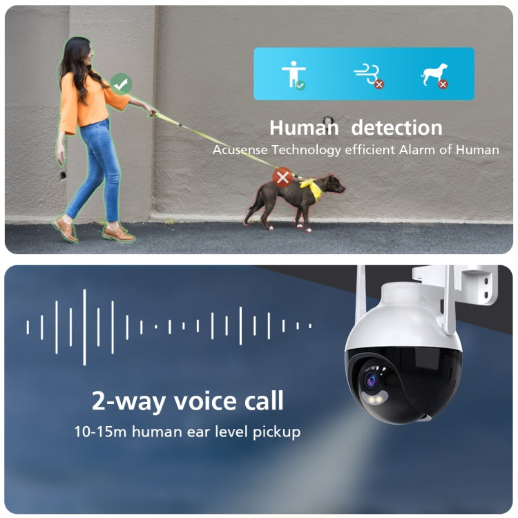 A18 8MP HD Wireless WiFi Smart Surveillance Camera, Specification:UK Plug - Wireless Camera by buy2fix | Online Shopping UK | buy2fix