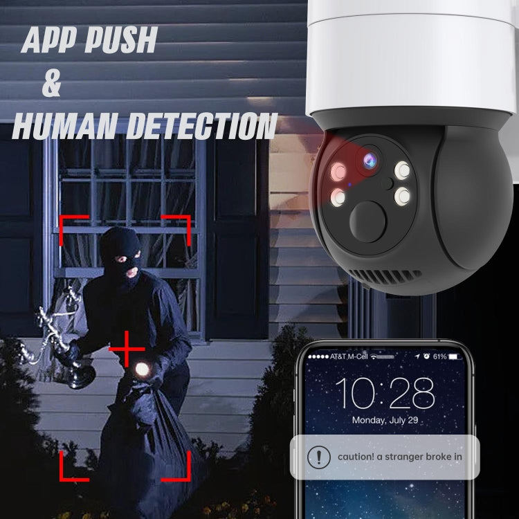 T34 2MP HD IP66 Waterproof Wireless WiFi Solar Camera(Black) - Wireless Camera by buy2fix | Online Shopping UK | buy2fix