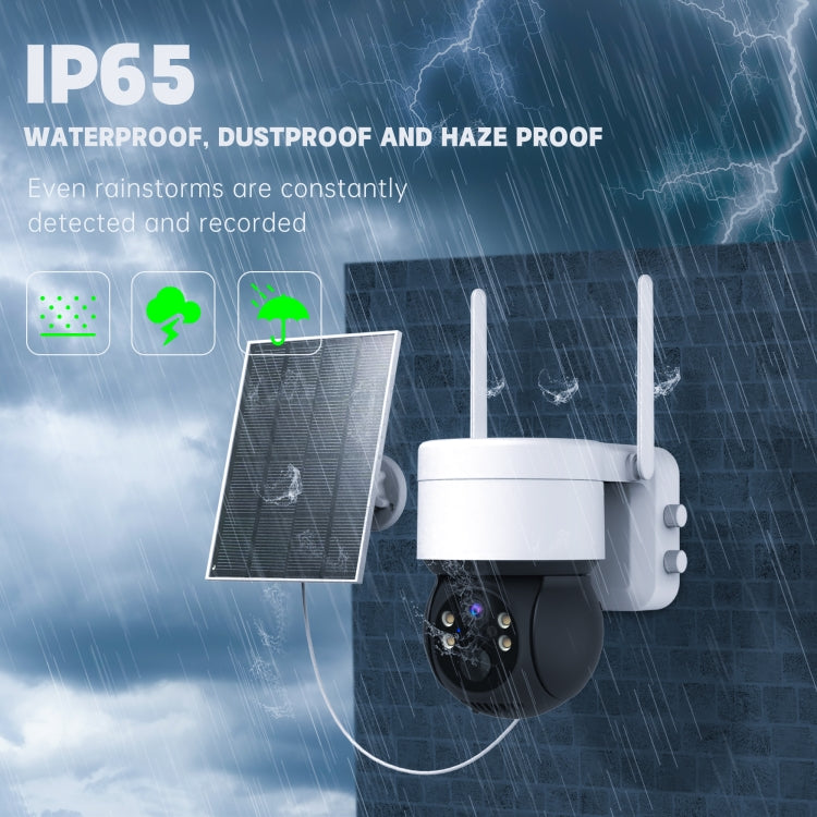 T34 2MP HD IP66 Waterproof Wireless WiFi Solar Camera(Black) - Wireless Camera by buy2fix | Online Shopping UK | buy2fix