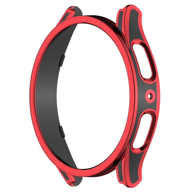 For Samsung Galaxy Watch4 40mm Hanging Sculpture Two-color Protective Watch Case with Tempered Glass Film(Red) - Watch Cases by buy2fix | Online Shopping UK | buy2fix
