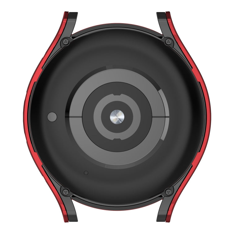 For Samsung Galaxy Watch4 40mm Hanging Sculpture Two-color Protective Watch Case with Tempered Glass Film(Red) - Watch Cases by buy2fix | Online Shopping UK | buy2fix