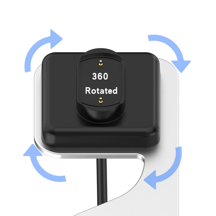 For Amazfit GTR4 / GTR4 Pro Rotatable Smart Watch Metal Charger Stand(Silver) by buy2fix