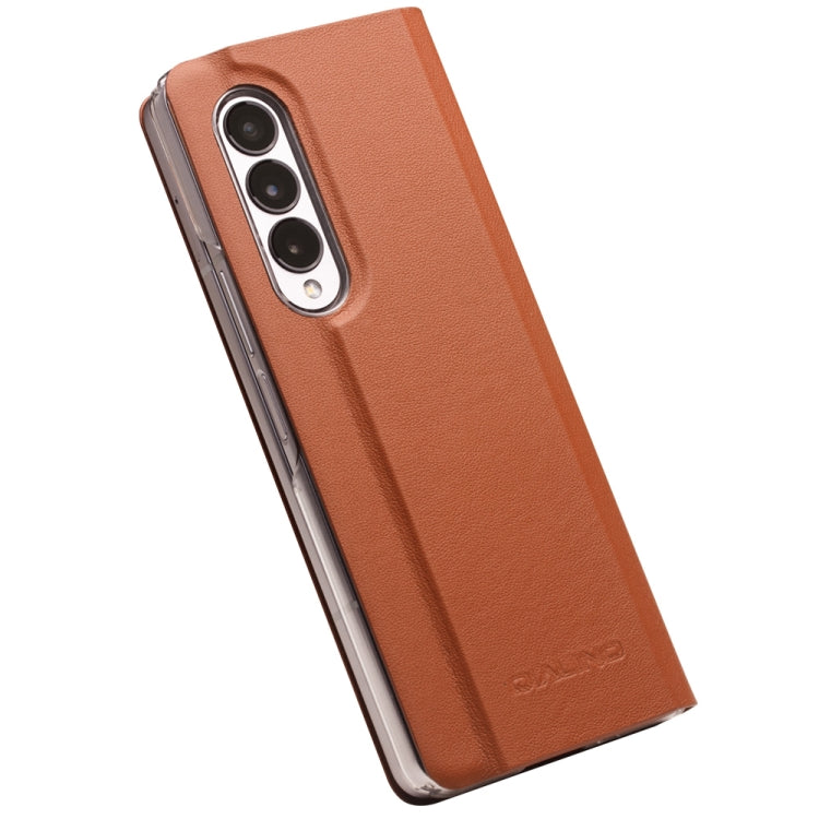 For Samsung Galaxy Z Fold3 5G/W22 5G QIALINO Ultrathin Genuine Leather Phone Case(Brown) by QIALINO